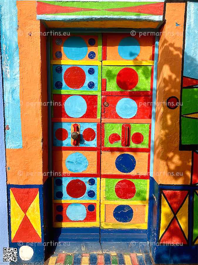 Burano Italy colourful door with dots