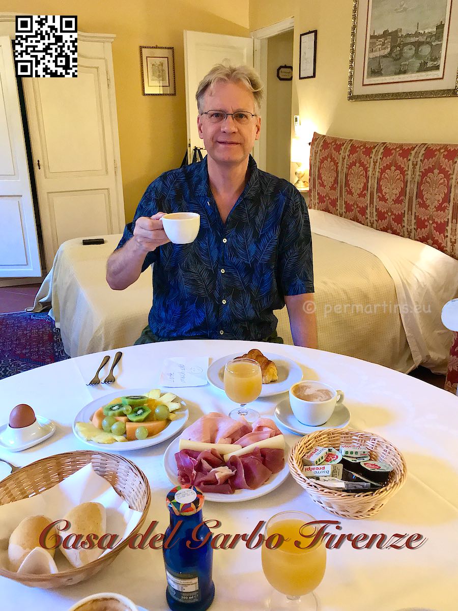 Italy Florence breakfast in the room at Casa del Garbo Firenze