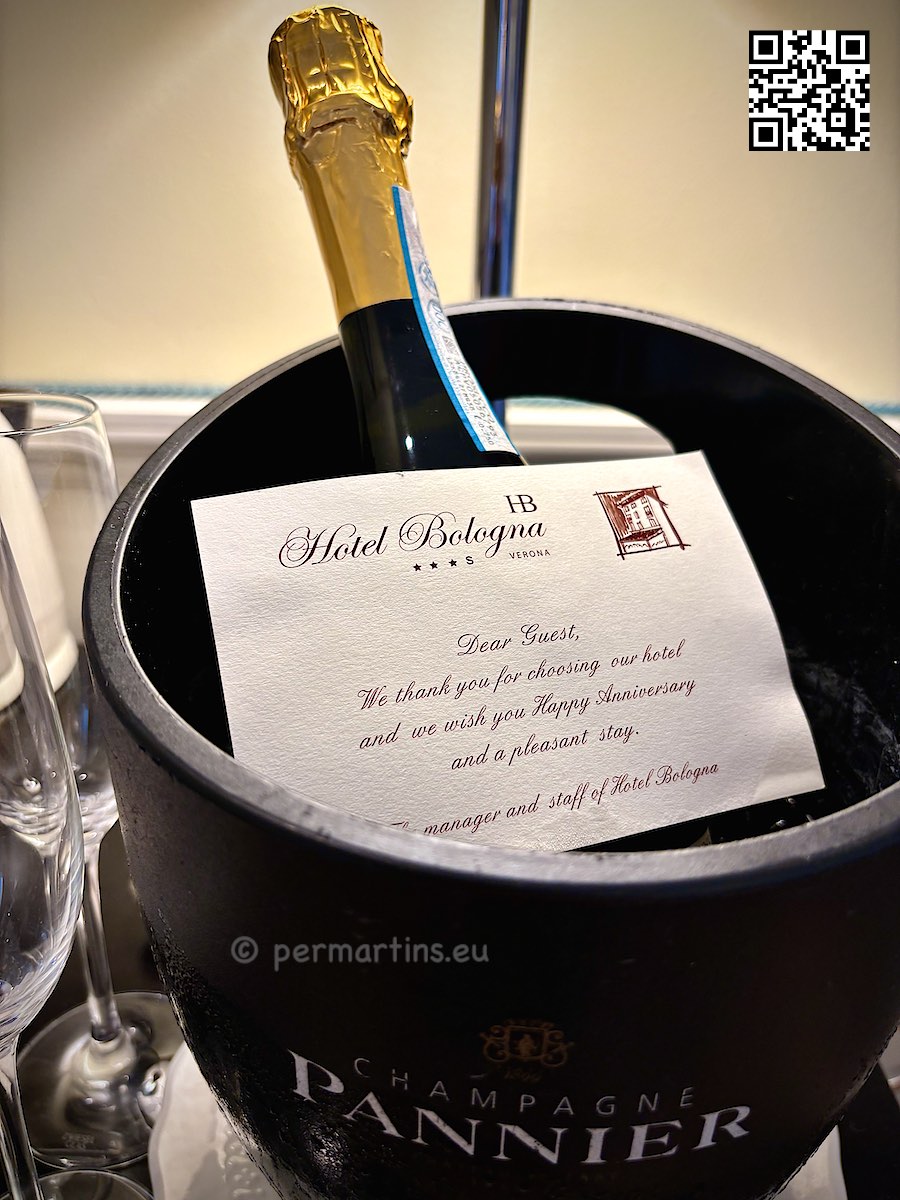 Italy Verona Hotel Bologna Champagne bottle on ice
