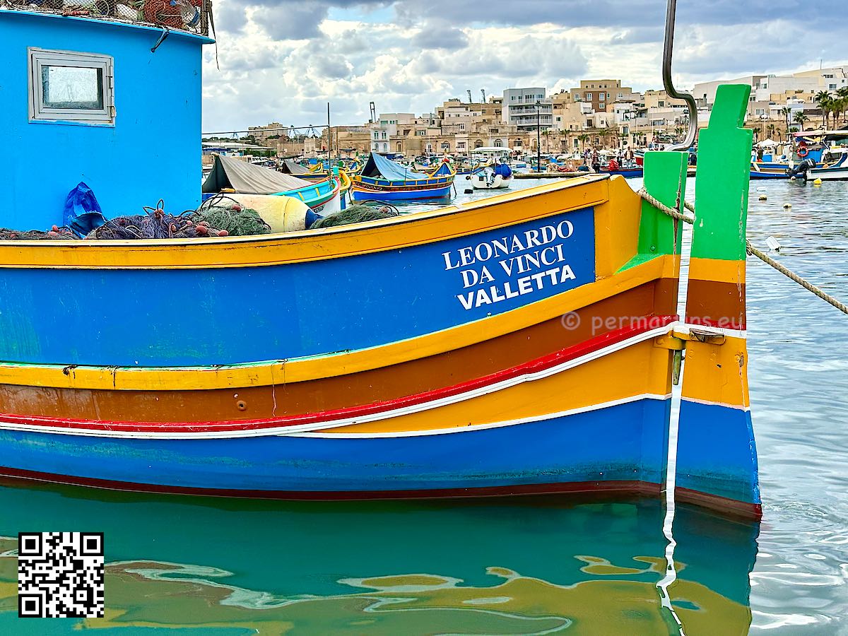 Malta Marsaxlokk wooden fishing in the port
