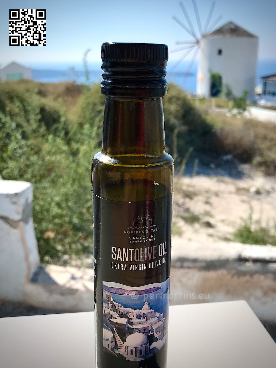 Greece Santorini Oia Extra Virgin Olive Oil bottle