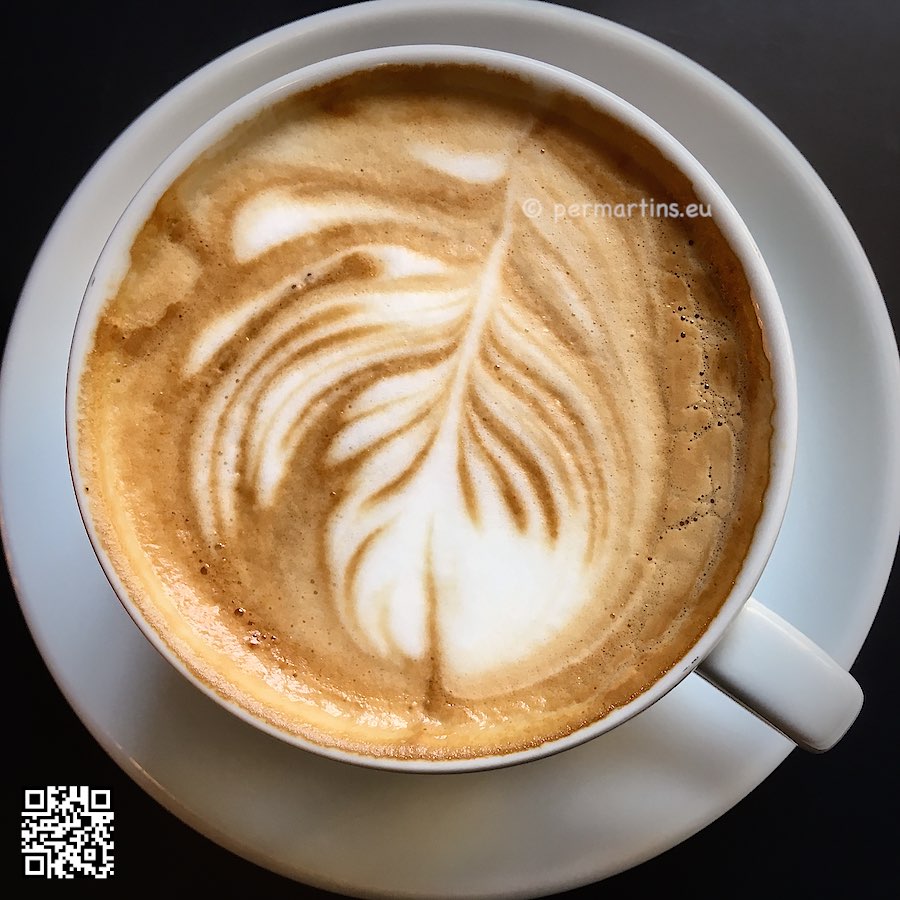 Italy Rome Cappuccino from above