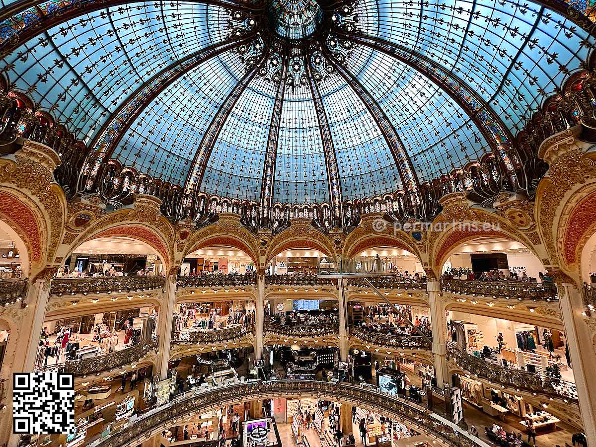 France Paris Galeries Lafayette Haussmann the central dome